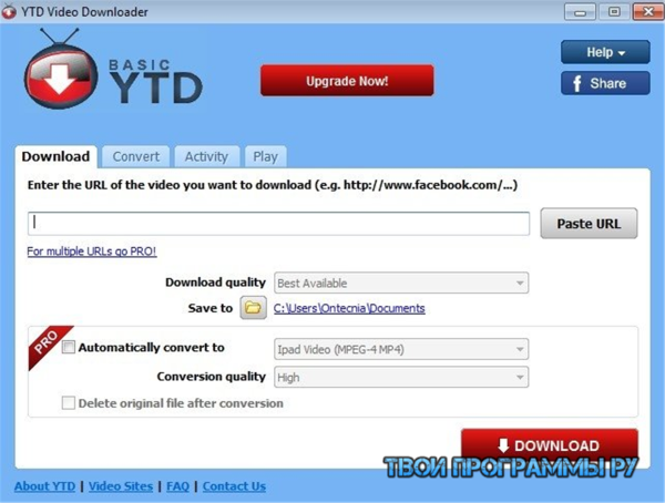 YTD Video Downloader русская версия
